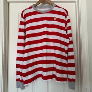 Carter's Mens Red White Striped Christmas Thermal Pajama Set XX Large Adult